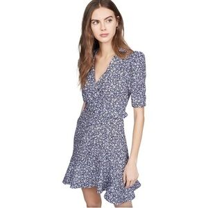 JONATHAN SIMKHAI Evelyn Floral Crepe Dress in Midnight Size 0